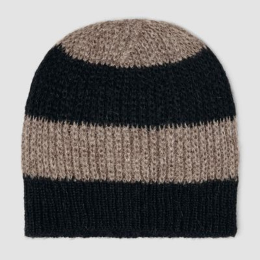 Allsaints Kree Italian Yarn Stripe Beanie